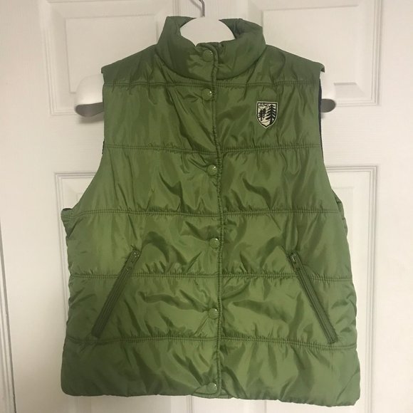Jackets & Blazers - American Eagle Snap Front Puffer Vest Green  Size XL